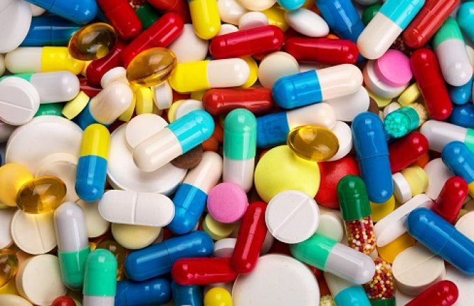Brightly coloured pills