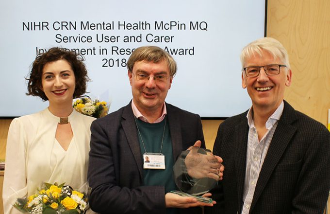 CRN, McPin and MQ award for service user and carer involvement in mental health research