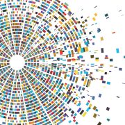 Dna test infographic. Genome sequence map, chromosome architecture and genetic sequencing chart abstract data. Molecule structure genetic test. Genealogy sequence vector illustration