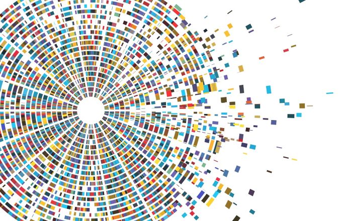 Dna test infographic. Genome sequence map, chromosome architecture and genetic sequencing chart abstract data. Molecule structure genetic test. Genealogy sequence vector illustration