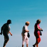 Three women walking