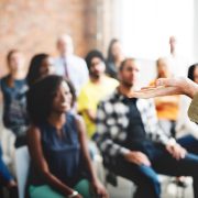 A group of adults learning together