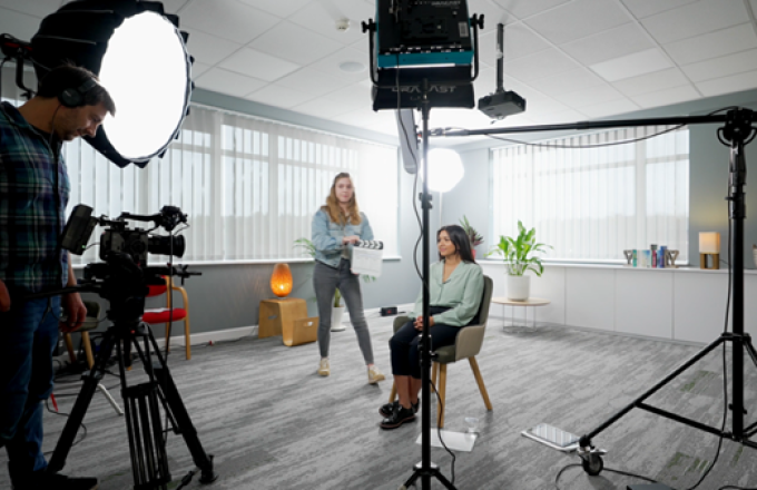 Studio film set up for APPEL project