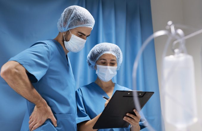 Nurses with facemasks on