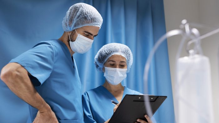 Nurses with facemasks on